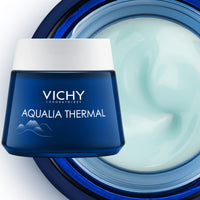 Thumbnail for Vichy Aqualia Thermal Spa Face Night Cream and Overnight Mask with Hyaluronic Acid, Moisturizer for Face and Neck, Moisturizing Night Time Anti Wrinkle Cream, Light Scent, Paraben Free