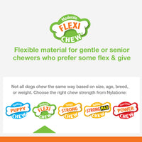 Thumbnail for Nylabone Flexi Chill & Chew Toy for Dogs with Treat Pockets, Dog Toys for Moderate Chewers, Medley Flavor, Medium - Up to 35 lbs, 1 Count