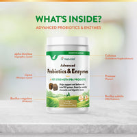 Thumbnail for NaturVet Advanced Probiotics & Enzymes, PB6 Dog Soft Chews to Help Sensitive Stomachs and Digestive Issues, Hickory Smoked Bacon Flavored Pet Supplement for Dogs Over 6 Weeks, 70 Count Jar