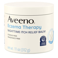 Thumbnail for Aveeno Eczema Therapy Nighttime Itch Relief Balm, Eczema Cream for Body, Moisturizing Colloidal Oatmeal & Ceramide Formula, Fragrance Free, Soothing Dry Itchy Skin, 11 fl oz