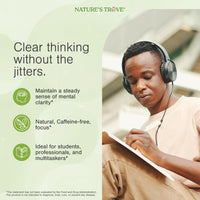 Thumbnail for Nature's Trove L-Theanine 200mg 120 Vegetarian Capsules