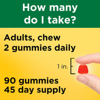 Thumbnail for Nature Made Vitamin D3 2000 IU Per Serving Gummies, Bone, Teeth, Muscle and Immune Health Support, 45 Day Supply, 90 Vitamin D Gummies for Adults