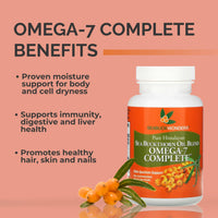 Thumbnail for SEABUCKWONDERS Organic Sea Buckthorn Oil Omega-7 Complete, 120 Softgels, 60 Day Supply, with Omega 3, 6 & 9, Supports Hair, Skin & Nails, 100% Pure with Zero Filler Oil