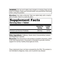 Thumbnail for Solaray Chromium Picolinate 200mcg | 100ct