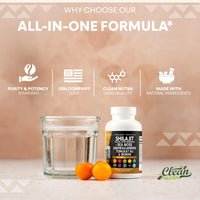 Thumbnail for Clean Nutraceuticals Shilajit Supplement for Men with Sea Moss, Tongkat Ali, Ashwagandha, Boron, Zinc, CoQ10, PQQ - Fulvic Acid Capsules - Energy Support - 90 Count - Resin, Gummy & Powder Alternative