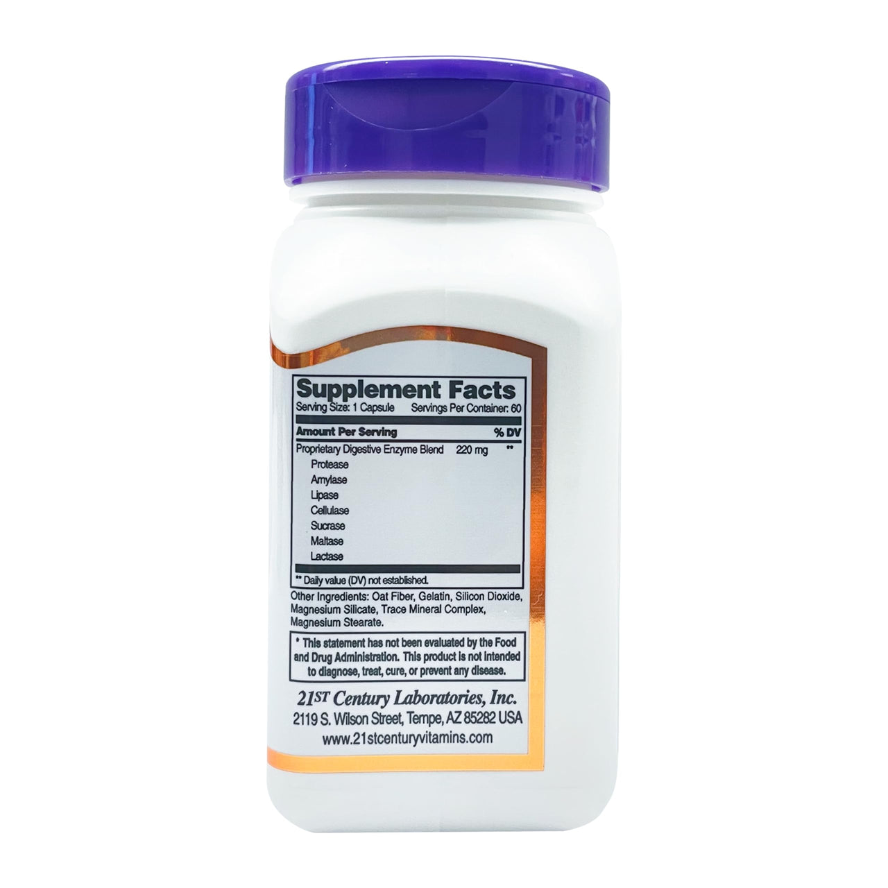 21st Century Digestive Enzymes Capsules, 60 Count (Pack of 3)