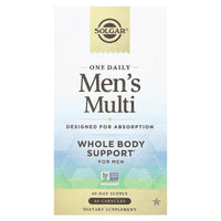 Thumbnail for Solgar One Daily Men's Multivitamin Whole Body Support Supplement, Highly Absorbable Delayed Release One Daily Multi Vitamin Capsules for Men - Immune Heart Energy Stress & Muscle Health, 60 Servings