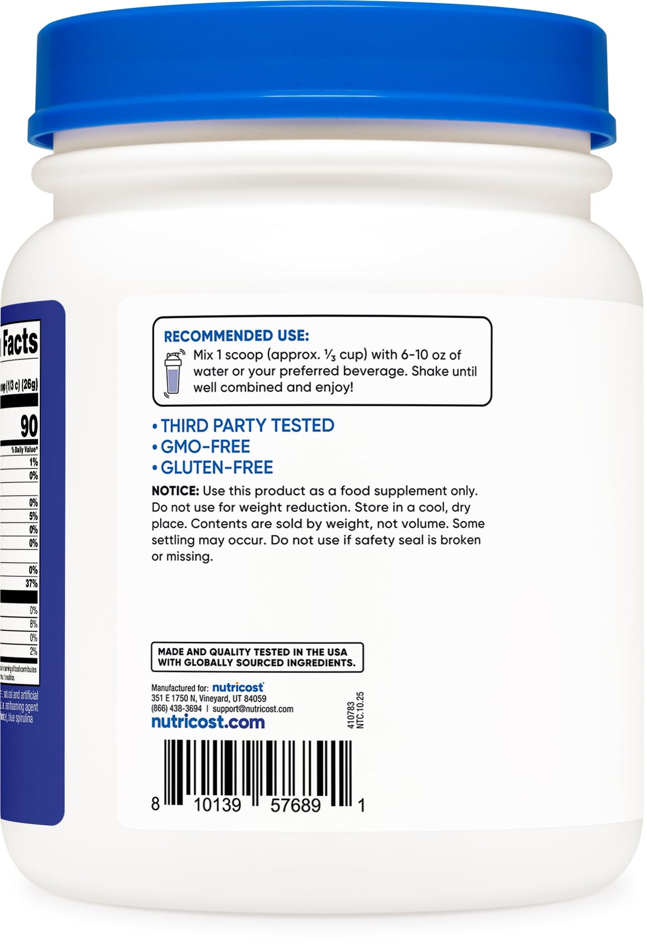 Nutricost Clear Whey Protein Isolate Powder (Berry Blast) 1 LB - 20g of Protein, 0g Added Sugar, GMO-Free, Gluten-Free