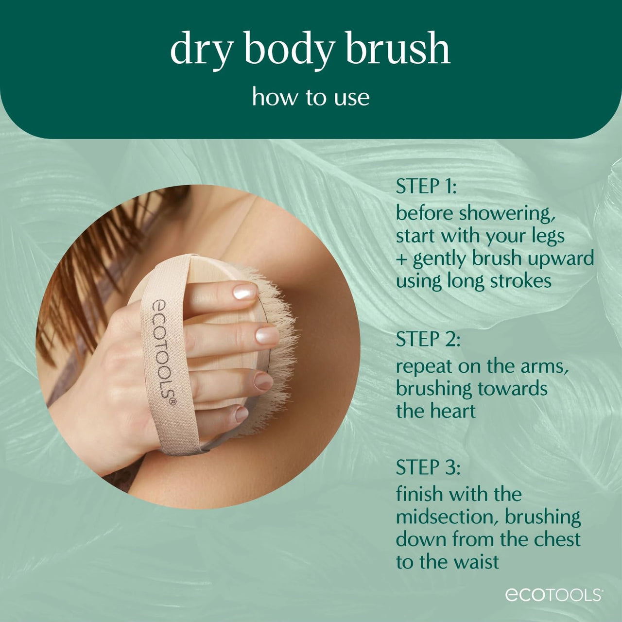 EcoTools Dry Body Brush For Exfoliating Brush Removes Dry Skin