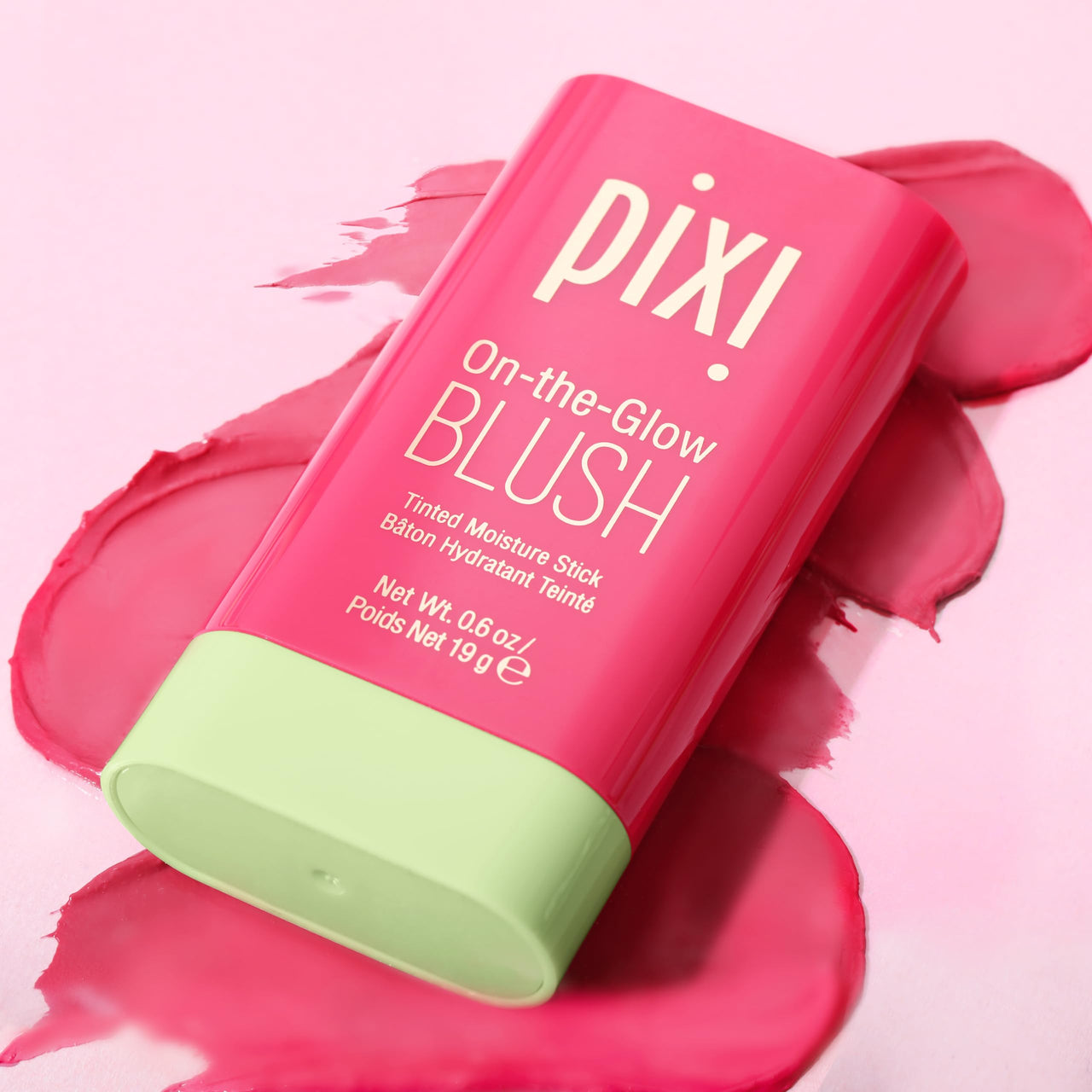 Pixi On-the-Glow Blush - Ruby, Hydrating Tinted Moisture Blush Stick with Ginseng, Aloe Vera & Fruit Extracts, For Cheeks & Lips, 19g / 0.6oz, Paraben-Free