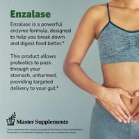 Thumbnail for Master Supplements Enzalase - 50 Capsules - Probiotic Compatible Enzymes - Provides Digestive Boost + Gas & Bloating Relief - Gluten Free - 50 Servings