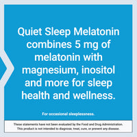 Thumbnail for Life Extension Quiet Sleep Melatonin, 5 mg, Powerful Sleep Support, Healthy circadian Rhythms, Cellular Defense, Gluten-Free, Non-GMO, Vegetarian, 60 Capsules