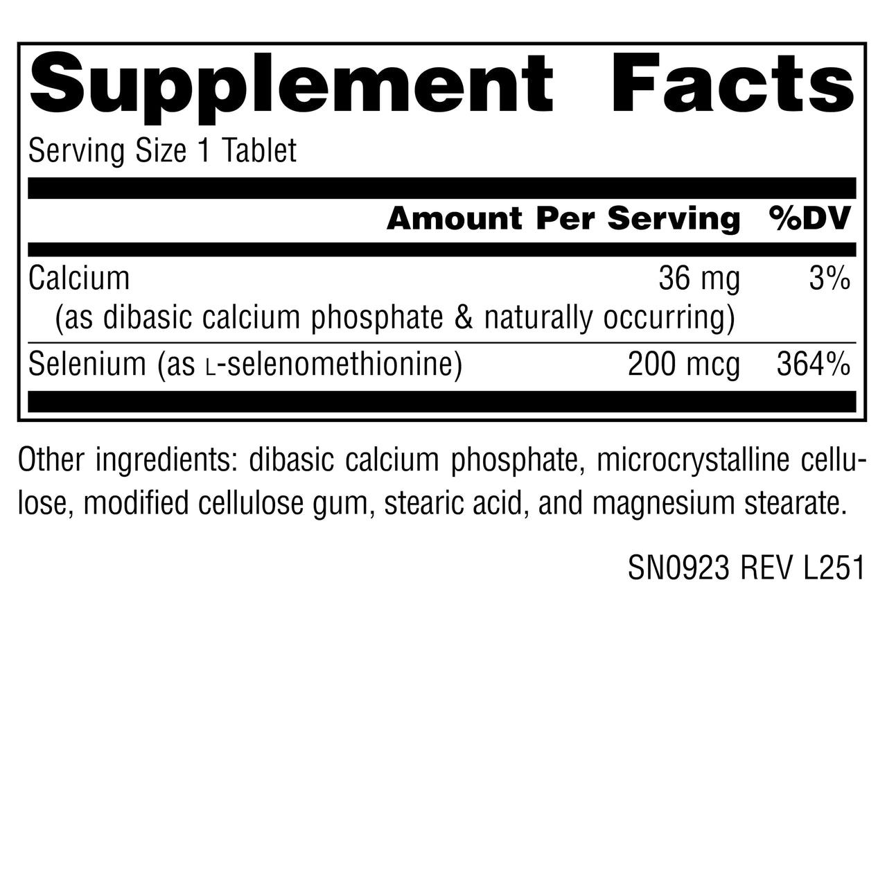 Source Naturals Yeast Free Selenium, from l-Selenomethionine, Non-GMO Validated, 200 mcg - 120 Vegan Tablets