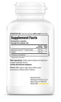 Thumbnail for Kyolic Aged Garlic Extract Formula 104, Cholesterol Health*, 200 Capsules