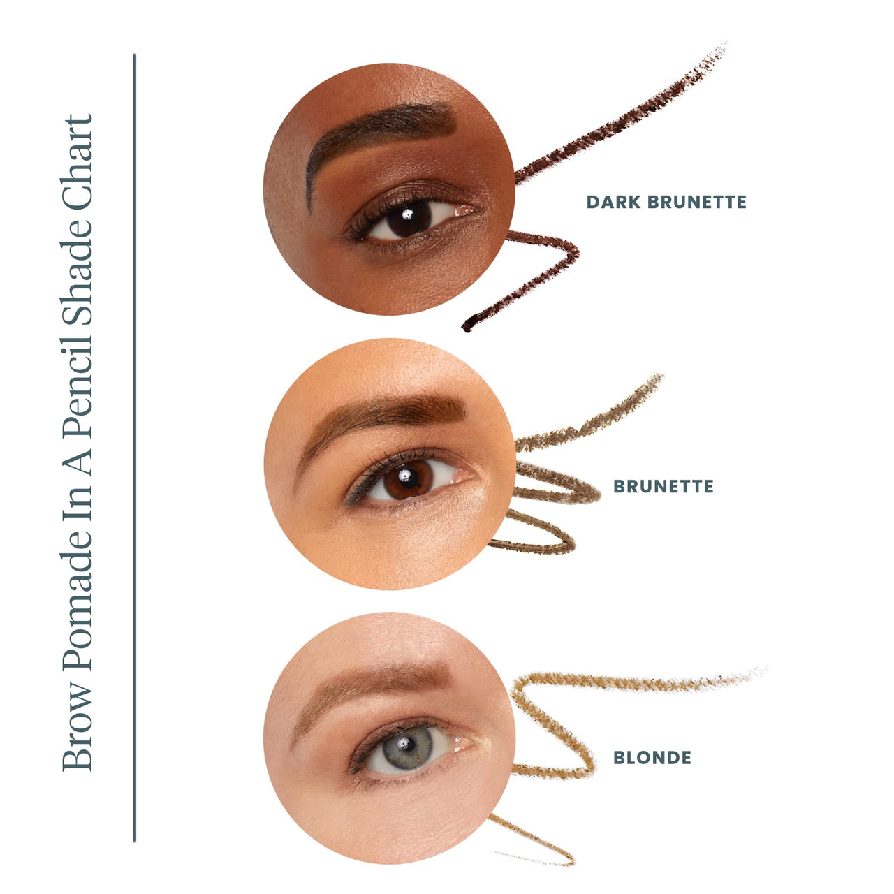 WONDERSKIN Eyebrow Pencil - Sharpenable Brow Pencil For Natural Looking Brows, Brown Eye Makeup, Long Lasting Eyebrow Pomade (Brunette)