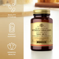 Thumbnail for Solgar Methylcobalamin (Vitamin B12) 5000 mcg, 60 Nuggets (Pack of 3) - Cherry Flavor - Supports Energy Metabolism - Body-Ready, Active Form - Non-GMO, Vegan, Gluten Free - 180 Total Servings