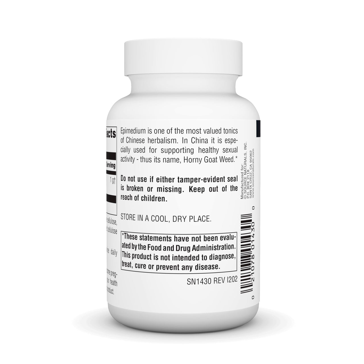 Source Naturals Horny Goat Weed (EPIMEDIUM) Supports Sexual Vitality* 1,000 MG • 60 Tablets