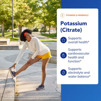 Thumbnail for Pure Encapsulations Potassium (Citrate) - Essential Electrolyte Supplement to Support Nerve & Muscle Function, Adrenals, Hormones, Heart Health & Energy* - Potassium Citrate Capsule - 180 Capsules