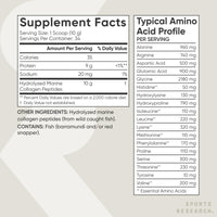 Thumbnail for Sports Research Marine Collagen Peptides Powder - Sourced from Wild-Caught Fish, Pescatarian Friendly, Keto Certified & Non-GMO Tested - Easy to Mix in Water or Juice! (34 Servings)