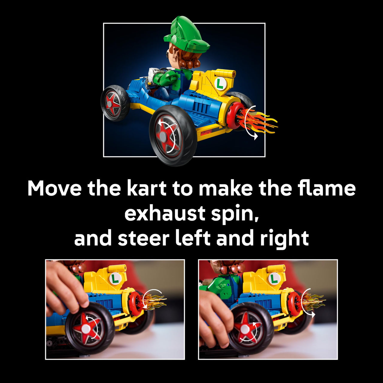 LEGO Mario Kart - Luigi & Mach 8 - Building Set for Adults, Ages 18+ - Nintendo Collectible for Fans - Gift for Men & Women - Bedroom or Bookshelf Decor - 72050