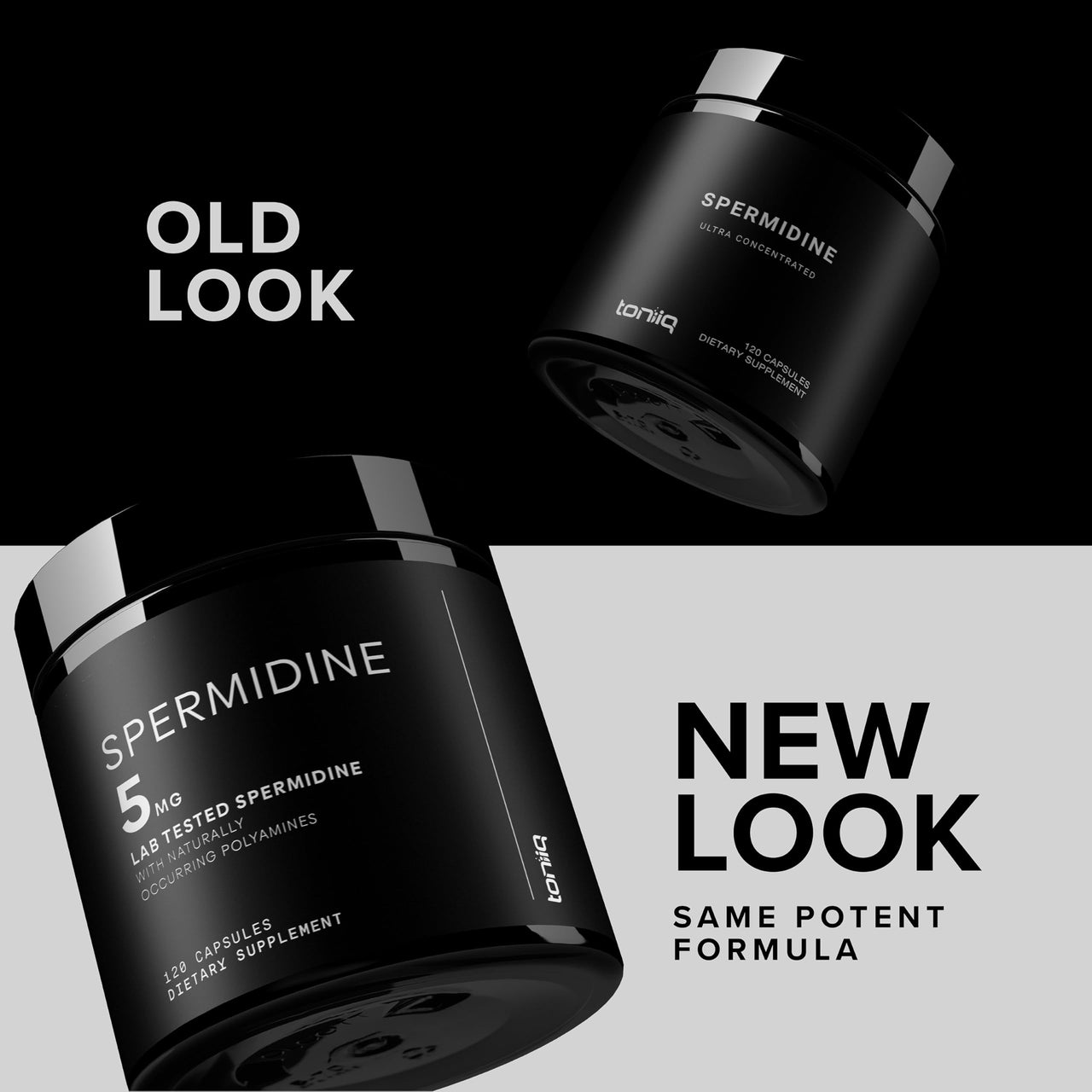 Toniiq Ultra Concentrated 500mg Spermidine Supplements for Men and Women - Non-Synthetic Spermidine Standardized to No Less Than 1% - 5mg per Serving Rice Germ Extract