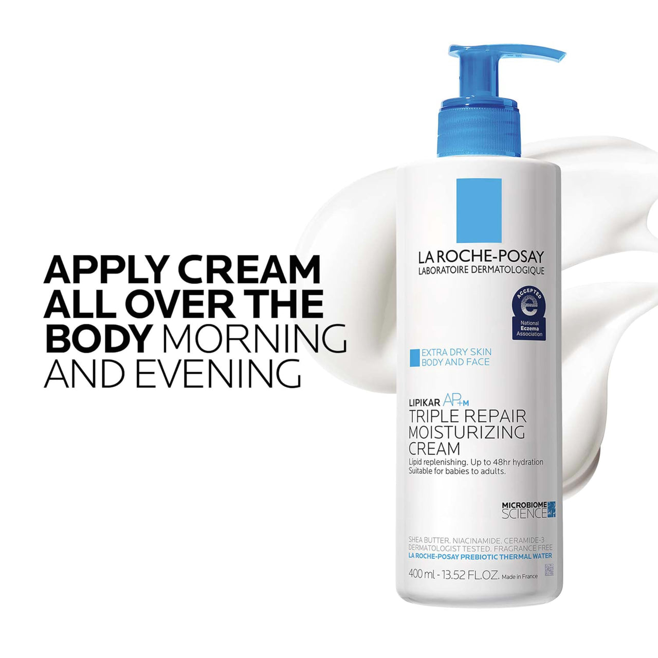 La Roche-Posay Lipikar AP+ Triple Repair Moisturizing Cream, Face & Body Lotion For Dry Skin, Shea Butter & Niacinamide Moisturizer, Gentle Face & Body Cream For Dry, Rough & Sensitive Skin