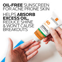 Thumbnail for La Roche-Posay Anthelios Clear Skin Sunscreen Dry Touch SPF 60, Oil Free Sunscreen For Face, Oil Absorbing, Broad Spectrum SPF + Antioxidants, Non-Greasy, Oxybenzone Free, Travel Size