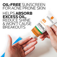 Thumbnail for La Roche-Posay Anthelios Clear Skin Sunscreen Dry Touch SPF 60, Oil Free Sunscreen For Face, Oil Absorbing, Broad Spectrum SPF + Antioxidants, Non-Greasy, Oxybenzone Free, Travel Size