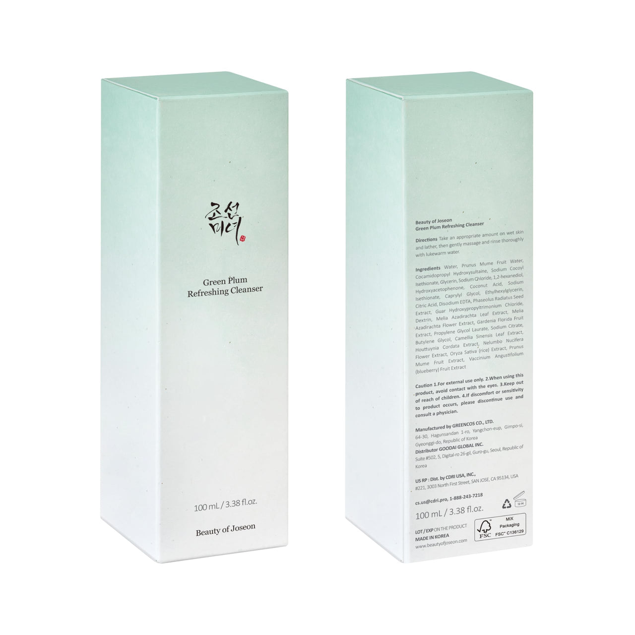 Beauty of Joseon Cleansing & Moisture Trio Ginseng Cleansing Oil Green Plum Cleanser Ginseng Essence Water Deep Cleansing and Hydration Korean Skincare