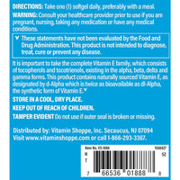 Thumbnail for The Vitamin Shoppe Vitamin E 400 IU - Antioxidant Support for Skin Health & Immune Function, Daily Vitamin (120 Softgels)