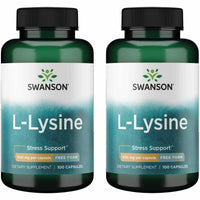 Thumbnail for Swanson Free Form L-Lysine - Natural Supplement Promoting Stress Support & Nervous System Health - May Promote Relaxation 500 Milligrams 100 Capsules (2 Pack)