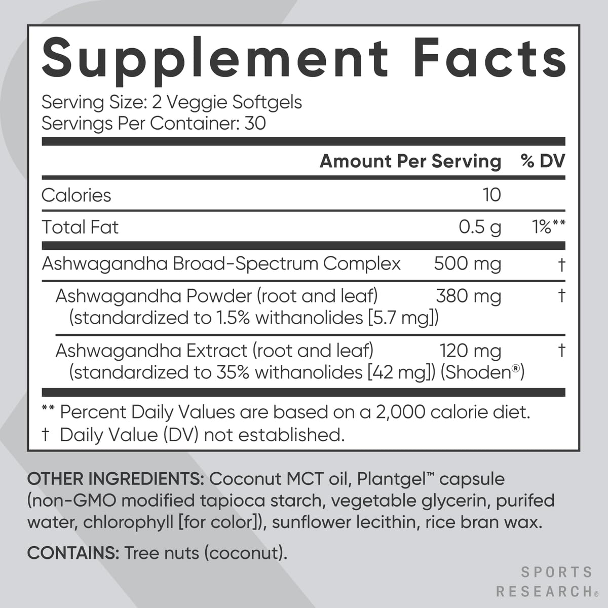Sports Research® Vitamin D3 K2 with Coconut Oil, Ashwagandha Softgels with Coconut MCT Oil & Double Strength L-Theanine Supplement - Suntheanine Softgels