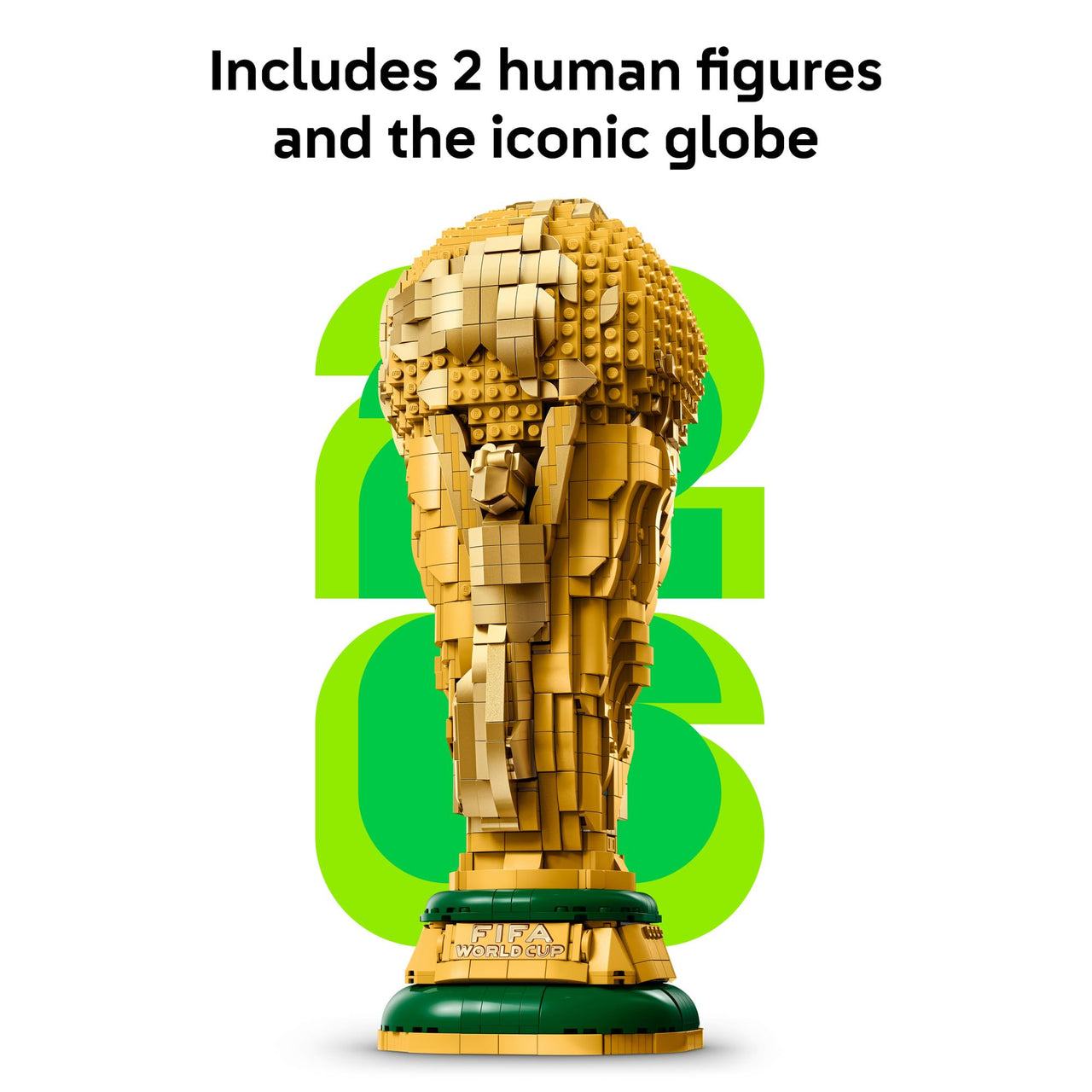 LEGO Editions FIFA World Cup Official Trophy Building Set - Kit for Display in Bedroom, Home Office, Book Shelf - Soccer Fans Collectible - W/World Cup 2026 Minifigure - Gift for Birthdays - 43020