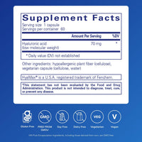 Thumbnail for Pure Encapsulations Hyaluronic Acid - for Skin Hydration, Joint Lubrication & Joint Health* - Effective Absorption - Gluten Free - Vegan & Non-GMO - 60 Capsules