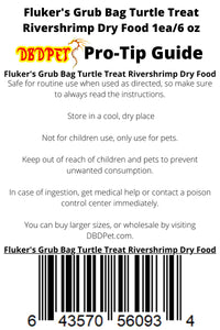 Thumbnail for DBDPet Fluker's Grub Bag Turtle Treat - River Shrimp 6oz - Includes Attached Pro-Tip Guide