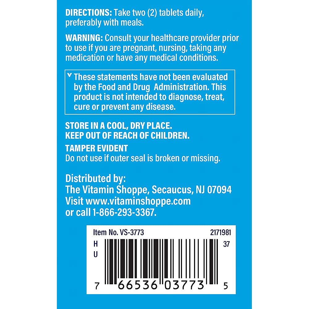 The Vitamin Shoppe Calcium, Magnesium, & Zinc with Vitamin D - Supports Healthy Bones & Teeth (100 Tablets)