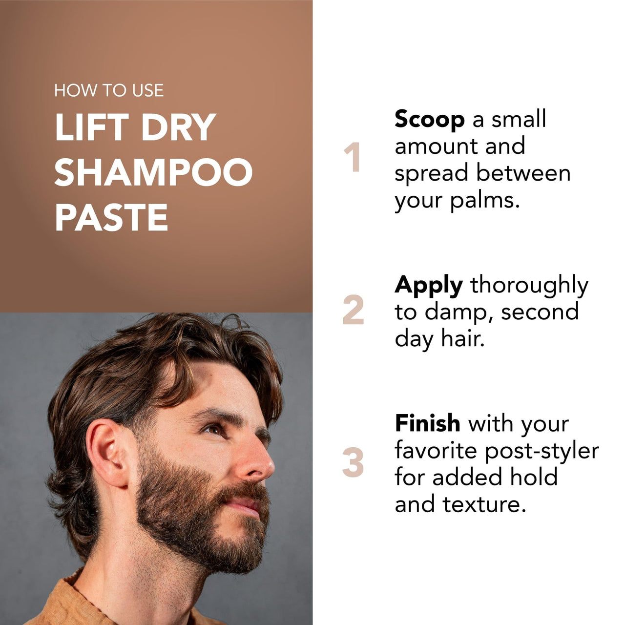 BluMaan Lift Dry Shampoo Paste - Cleanse and Revitalize Second-Day Hair - Volumizing Lift, Texture, Light Hold and Cleansing Hair Care Essential with Natural Ingredients - 74 ml/2.5 oz