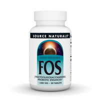 Thumbnail for Source Naturals FOS 1000 mg Fructooligosaccharides Probiotic Enhancer - 50 Tablets