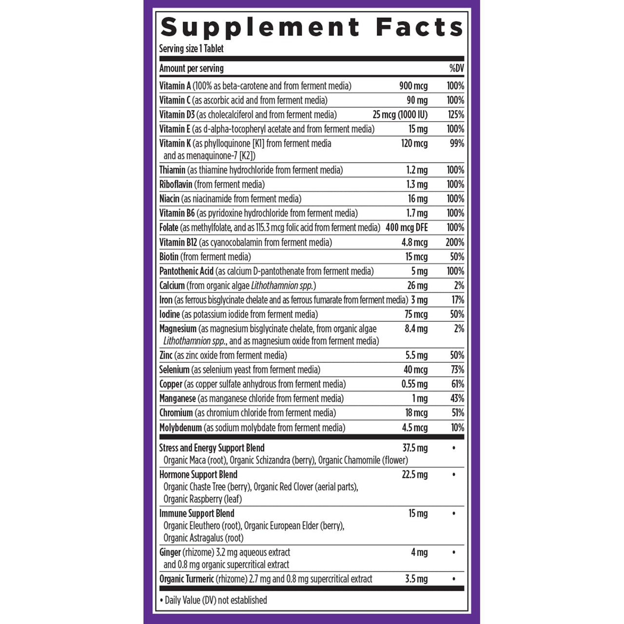 New Chapter Women’s Multivitamin, Iron, B6, B12, Biotin for Hair Growth, D3, Vit C, Zinc for Immune & Stress Support, Gentle on an Empty Stomach, One Daily, Non-GMO, Gluten-Free, 18+, 72 Tablets