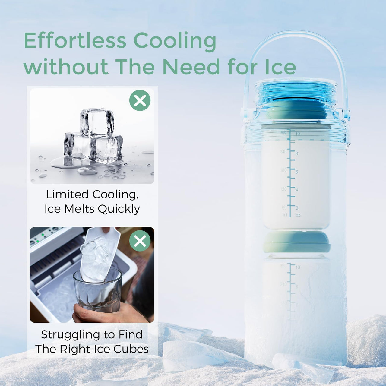 Momcozy 22oz Portable Breast Milk Cooler for Outdoor, Life Saver with 360° Total Cooling for 24 Hours, Larger Capacity Travel Breastmilk Chiller with 2pcs Baby Bottles for Breastmilk Storage, Green