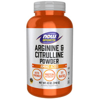 Thumbnail for NOW Foods Sports Nutrition, Arginine & Citrulline Powder, 1:1 Ratio, Amino Acid, 12-Ounce