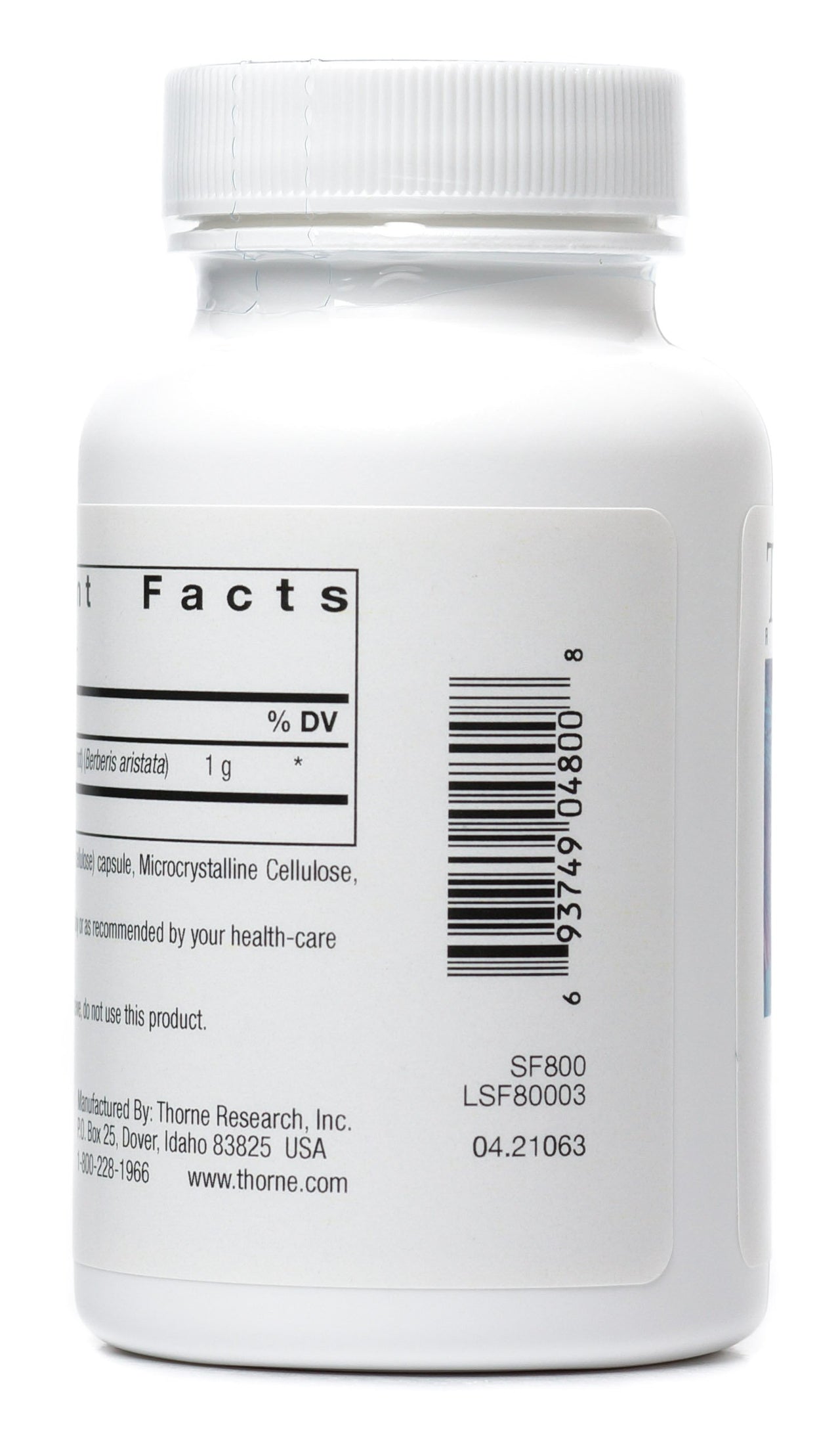 THORNE BERBERINE-500 (Pack of 2) 60 capsules each