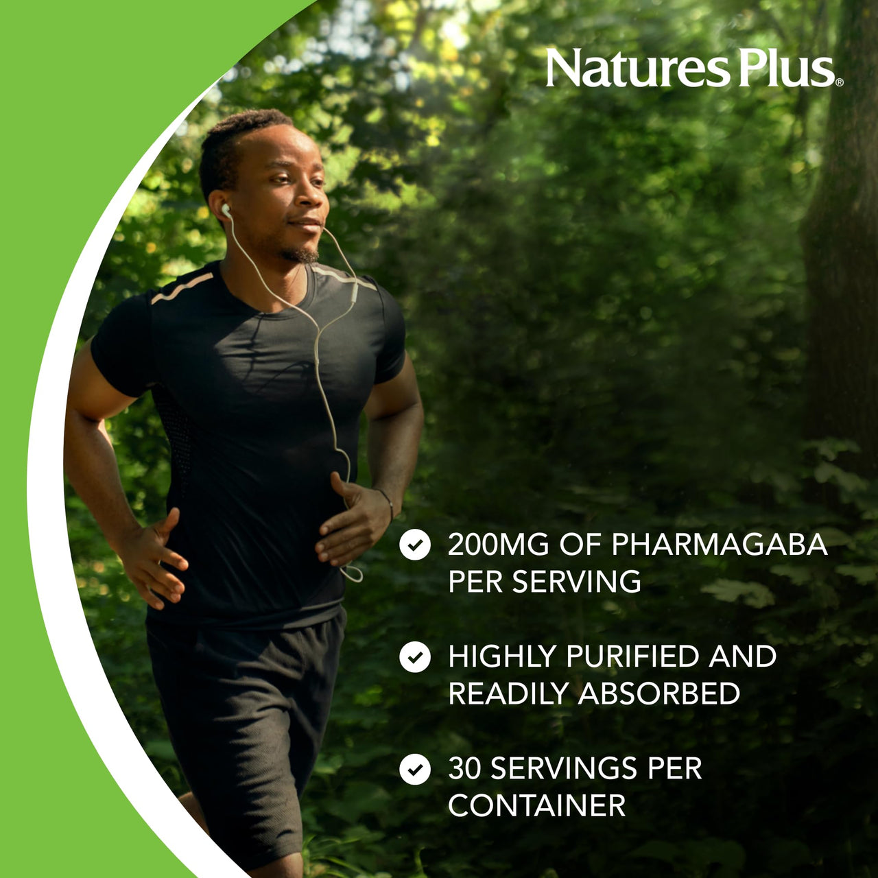 NaturesPlus PRO PharmaGABA - 60 Capsules - Promotes Calm, Relaxation & Focus - Non-GMO, Vegetarian, Gluten Free - 30 Servings