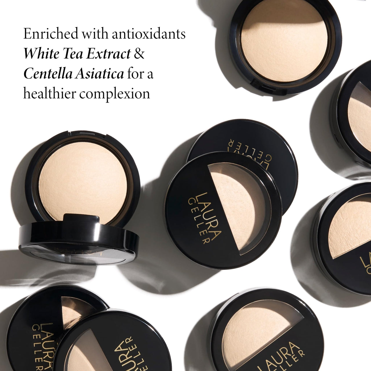 LAURA GELLER NEW YORK Baked Original Highlighter Quad, French Vanilla, Portofino, Golden Rose, French Kiss