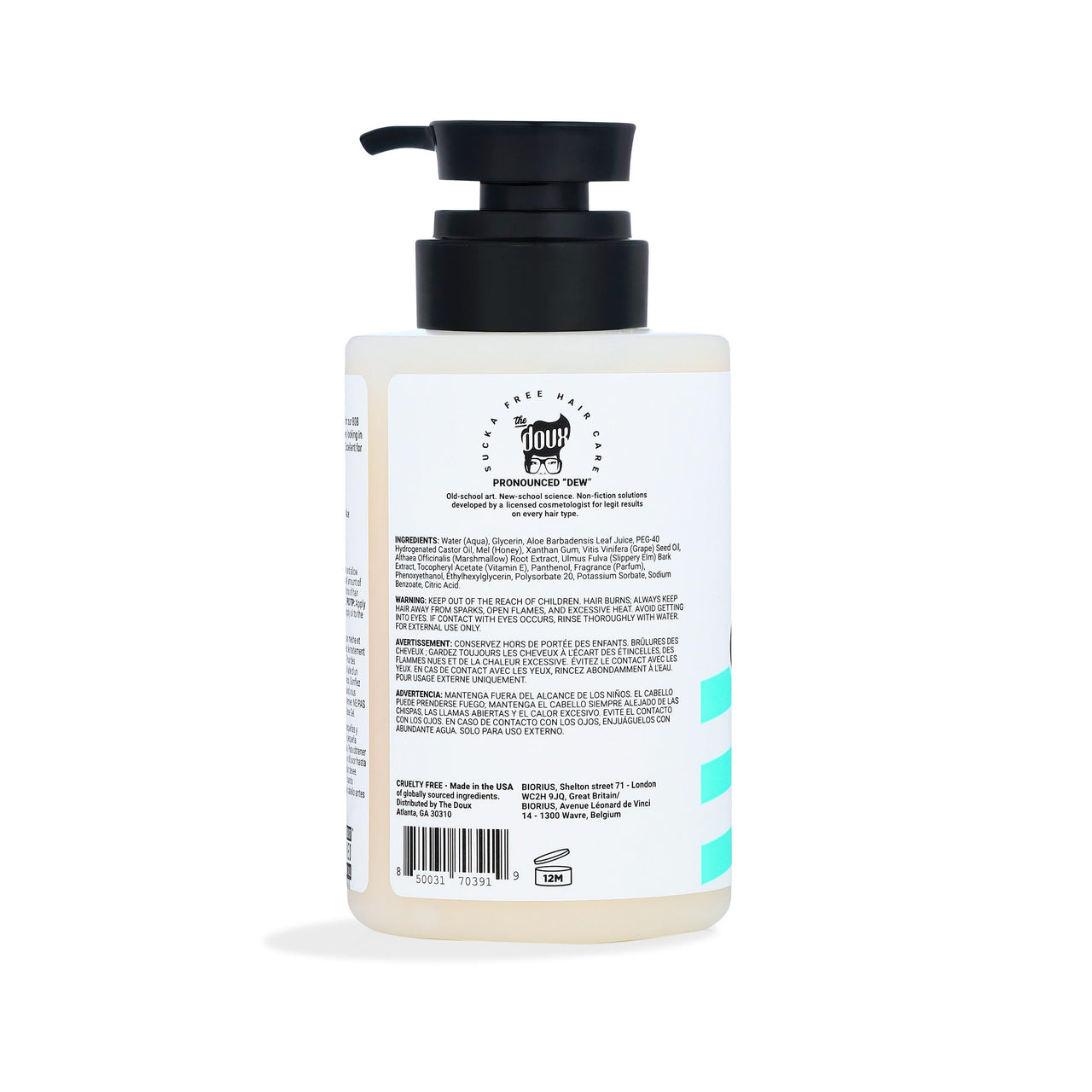 The Doux 808 Base Curl Defining Gel for Natural Hair – Medium Hold Styling Gel with Honey, Aloe & Marshmallow Root – Anti-Frizz Curl Enhancer for Wash and Go, Twist-Outs, TWA & All Curl Types