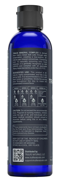 Thumbnail for TRULIFE NATURALS Trace Mineral Complex â€“ 8 oz (96 Servings) â€“ 72+ Ionic Minerals Concentrate/Magnesium, Chloride, Boron, Potassium/Supports Hydration & Electrolyte Balance