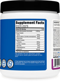 Thumbnail for Nutricost Creatine + Energy 30 Servings (Grape Flavored) - 5,000mg Creatine Monohydrate + 350mg Energy Complex Per Serving
