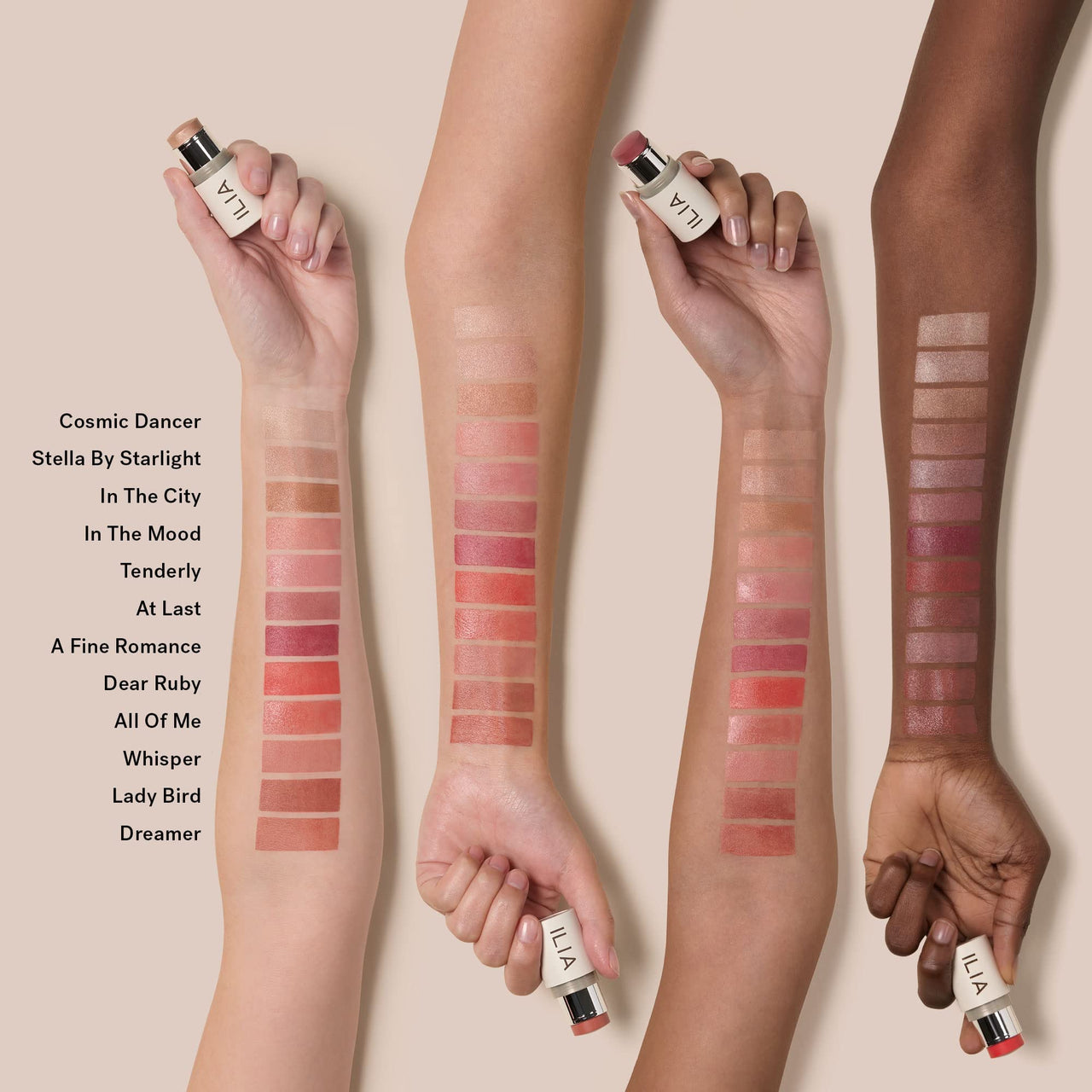ILIA - Multi-Stick For Lips + Cheeks | Buildable, Creamy, Multi-Use Color Formula for All Skin Types | Nourish, Soften, Protect | Non-Toxic, Vegan, Cruelty-Free (Tenderly, 0.15 oz | 4.5 g)
