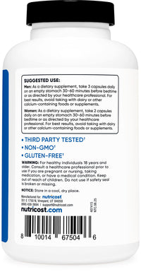 Thumbnail for Nutricost ZMA 180 Capsules - Non-GMO and Gluten Free ZMA Supplement