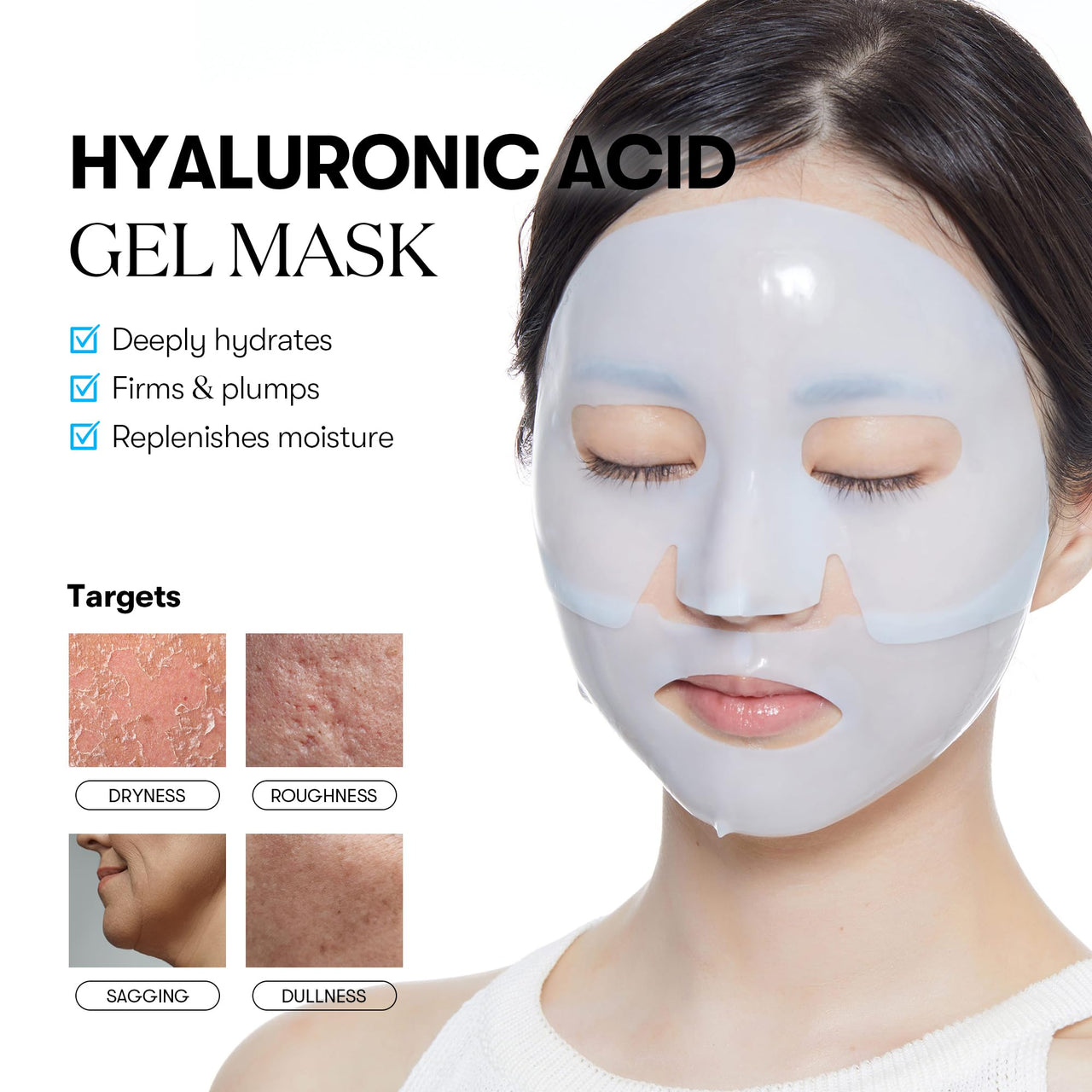 VT COSMETICS Hydrop Reedle Shot 100hl 2-Step Hydrogel Mask(34.5gx4ea), Intensive Hydrating, Exosome Hyaluronic Acid, Dewy & Glass Skin, Overnight Melting Mask, Korean Facial Mask